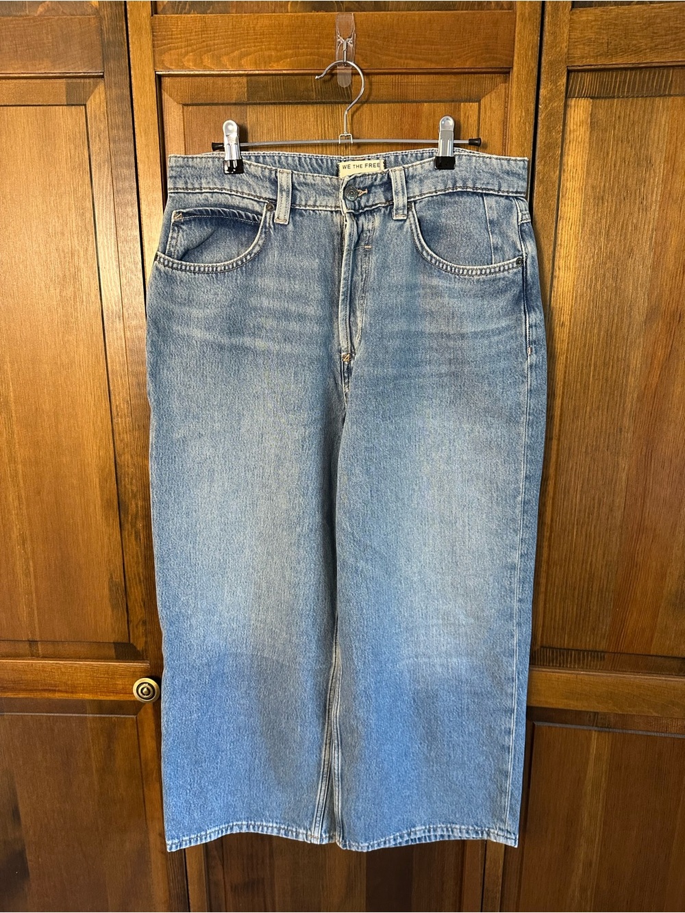 We The Free Women’s Cropped Wide-Leg Blue Relaxed Jeans